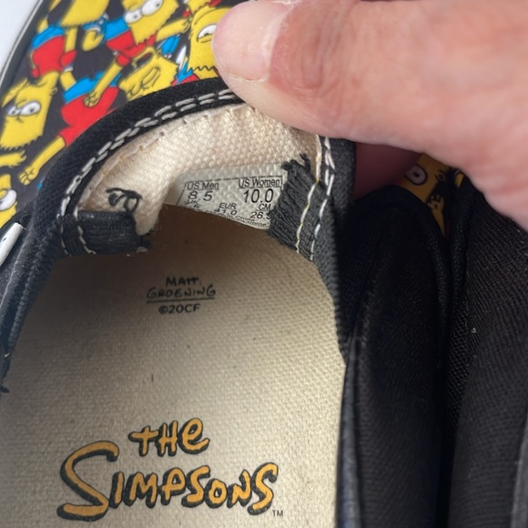 VANS x Custom The Simpsons Bart Slip-On Size Men’s 8.5 Women’s 10 - Picture 6 of 7